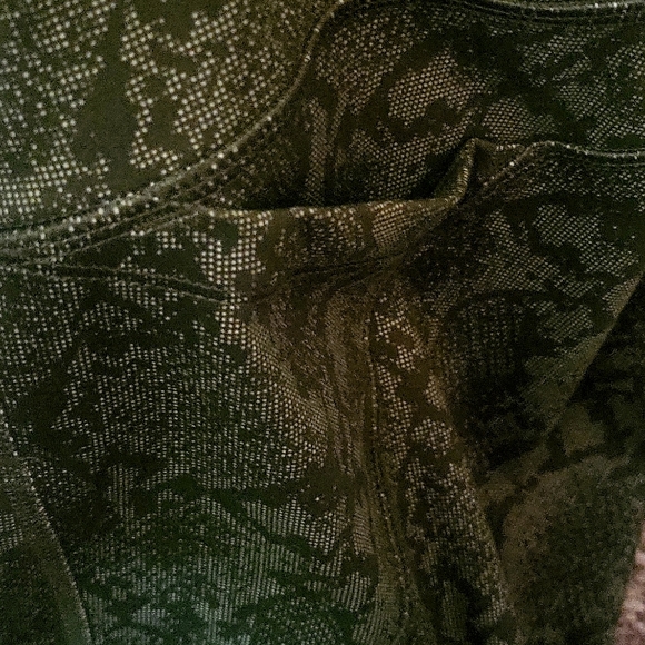 Green snake print leggings - Picture 4 of 4